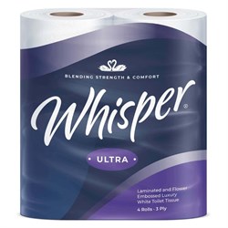 Toilet Roll Whisper Ultr 3Ply 160sh (40)TLULTRA31