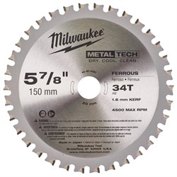 Sawblade Circ 150mm Metal 20B 34Z Milwaukee