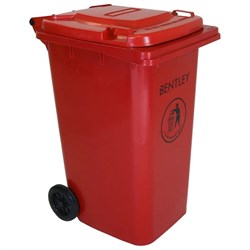 Wheelie Bin Plastic 240Ltr Red