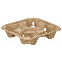Cup Carry Tray 4-Cup (180) Pulp Fibre D31002