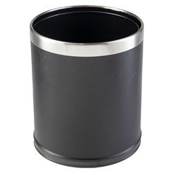 Bin Deluxe 11Ltr Black S/S Matt Trim 169005