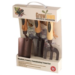 Garden Hand Tool Set 3pc Carbon St Elements S&J
