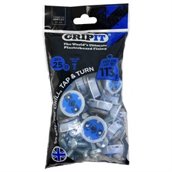 Plasterboard Fixing 25mm Blue Pkt25 252-2530 Grip