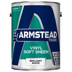 Paint Vinyl Soft Sheen B/White 5Ltr Trade Armst