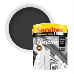 Paint Masonry Smooth Black R/Mix 5Ltr Sandex