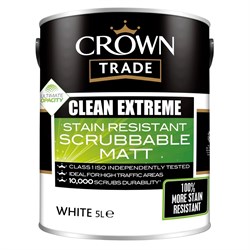 Paint Clean Extreme White Matt 5Ltr Crown