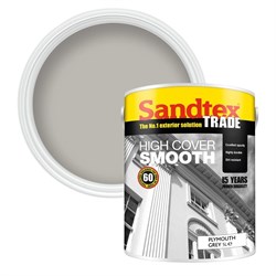 Paint Masonry Smooth Ply /Grey R/Mix 5Ltr Sandtex