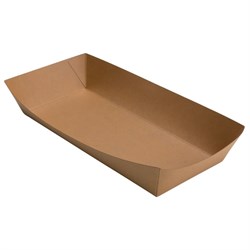 Tray Kraft Lrg PE Lined 140x85x50mm (1000)05956