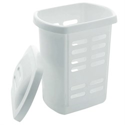 Laundry Linen Hamper 60Ltr White 510859 Addis