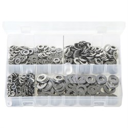 Flat Washer A2 Stainless 650pc Assorted AB157 Van