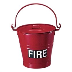 Fire Bucket Red Metal c/w Lid 3745/00