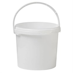 Bucket & Lid Plastic White 1 Gallon JET38