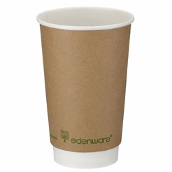 Cup 16oz Double Wall Kraft (500)B04014 E/Ware