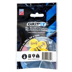 Plasterboard Fixing 15mm Yell Pkt4 152-254 Gripit
