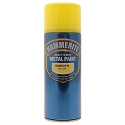 Paint Spray Metal Smooth Yellow 400ml Hammerite