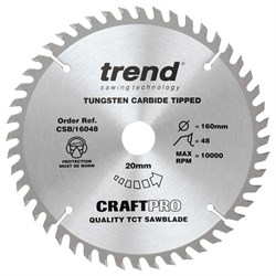 Sawblade Circ TCT 160mm 48T CSB/16048 Trend