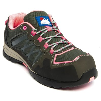 Trainer 4302 Sz3 Safety Comp Ladies Grey/Pink S1