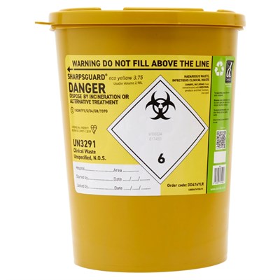Sharpsafe Bin & Lid 3.75Ltr 51067 Crest