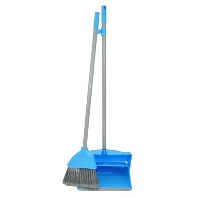 Dustpan&Brush Set L/Hdle Blue DP10SETB/CA005-B