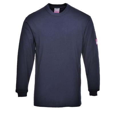 T-Shirt L/S Medium Navy F/Resist FR11 Portwest
