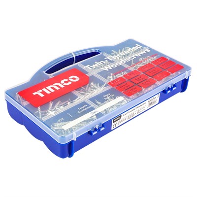 Woodscrew Assorted Csk Pozi BZP 1140pc