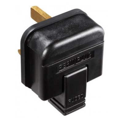 Plug 13A 240v Black HDPT138-01
