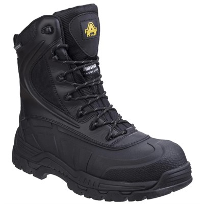 Boot AS440 Sz6 Sfty W/P Comp Side Zip Black SRA