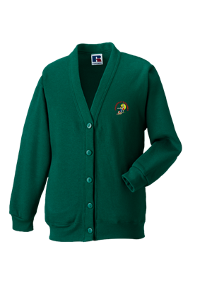 Glaitness Primary Cardi 11-12 Bottle Green 273