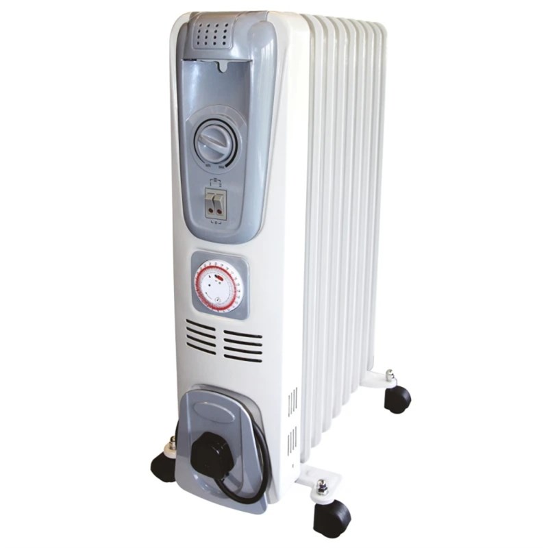 Heater OIl Filled 2Kw 230v c/w Timer H02241